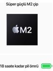 Apple MacBook Air M2 16GB 256GB SSD macOS 13" Taşınabilir Bilgisayar Yıldız Işığı MC7W4TU/A