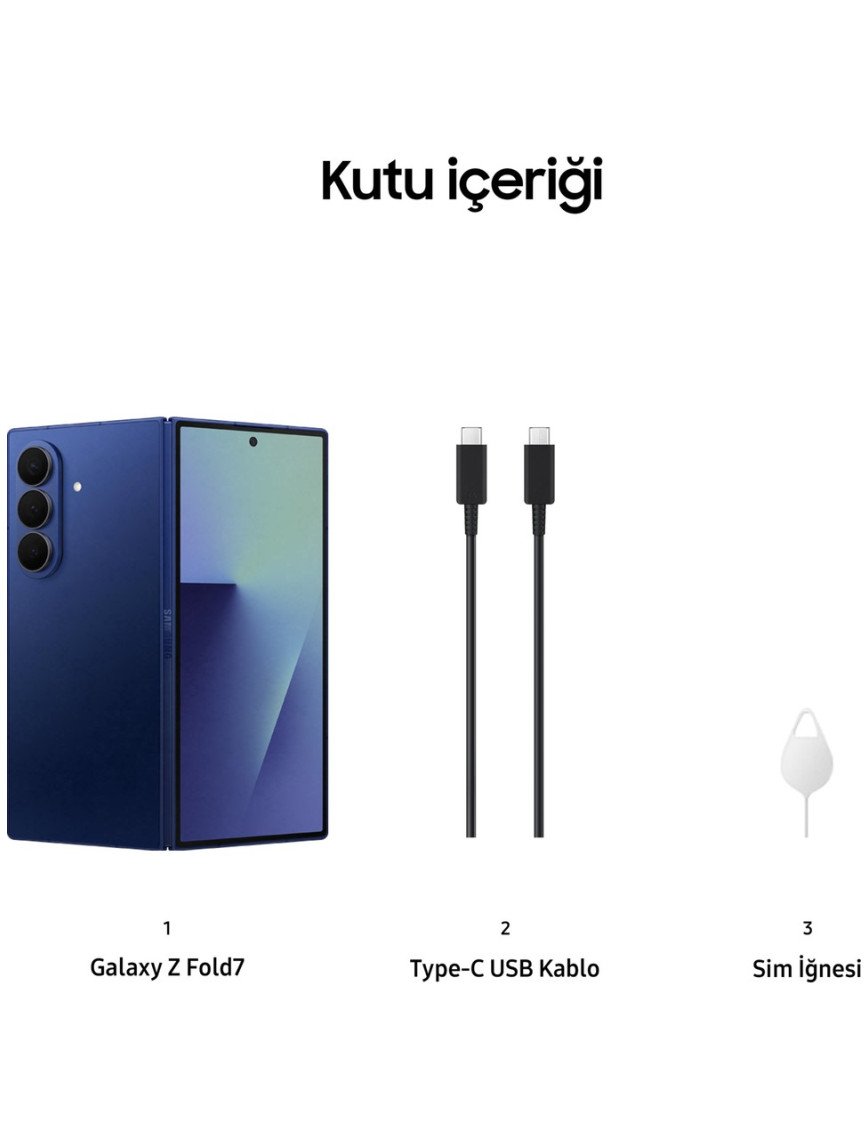 Samsung Galaxy Z Fold7 1 Tb 16 GB Ram (Samsung Türkiye Garantili) Gölge Mavisi